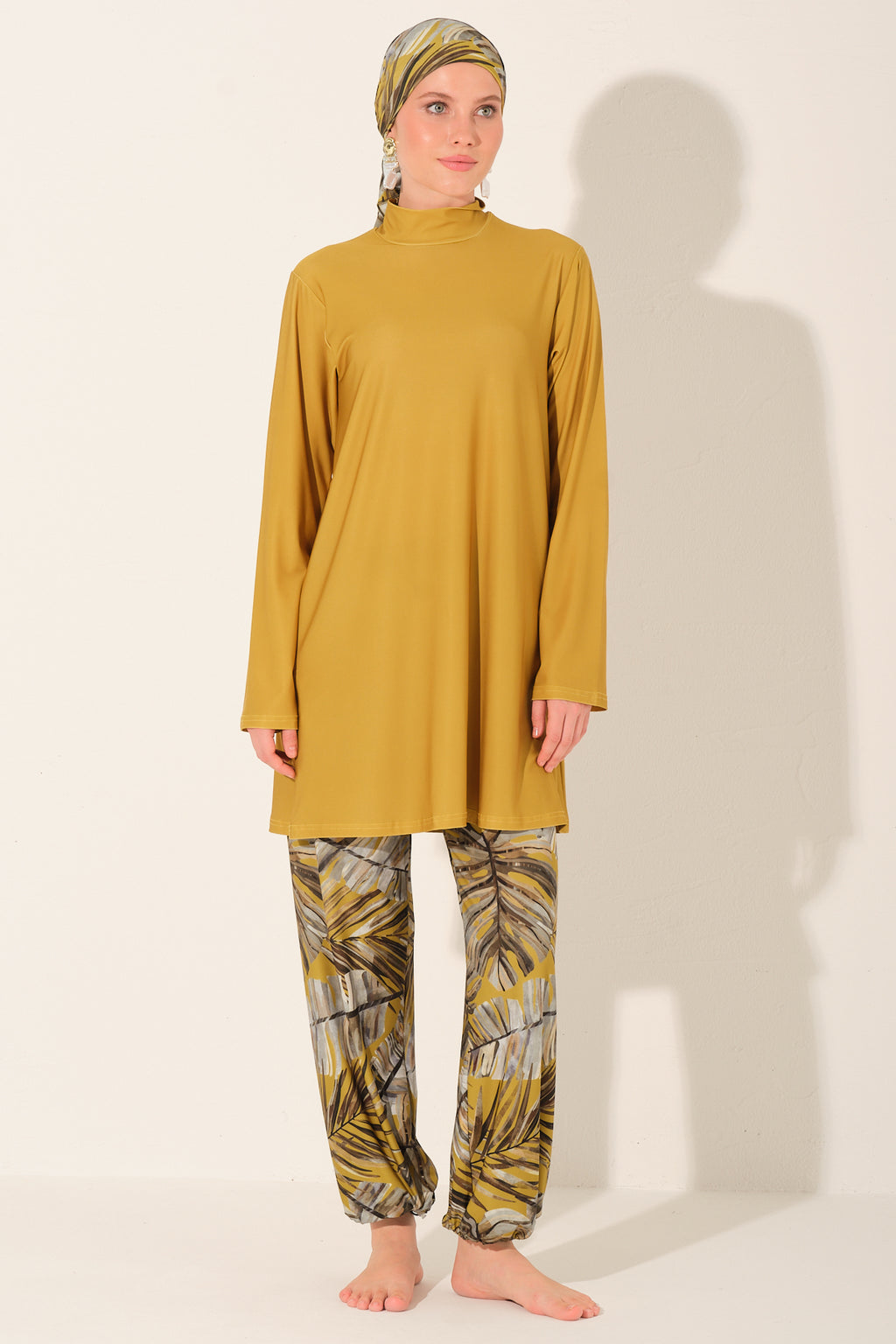 Golden Palm Modest Swimwear Set