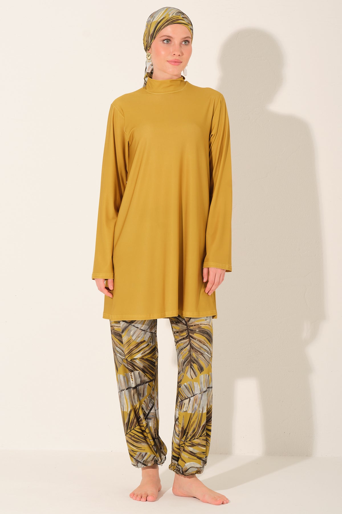 Golden Palm Modest Swimwear Set