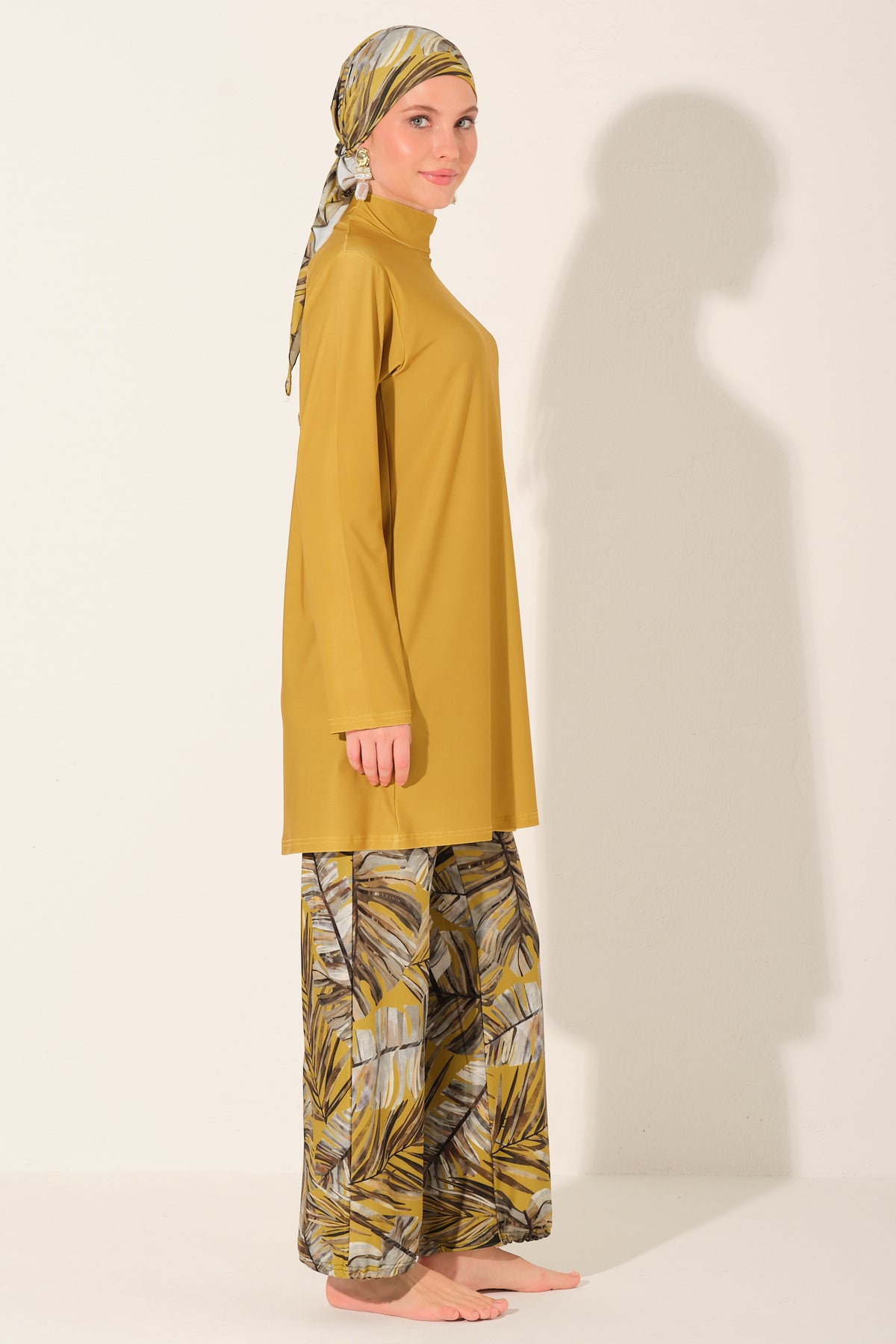 Golden Palm Modest Swimwear Set
