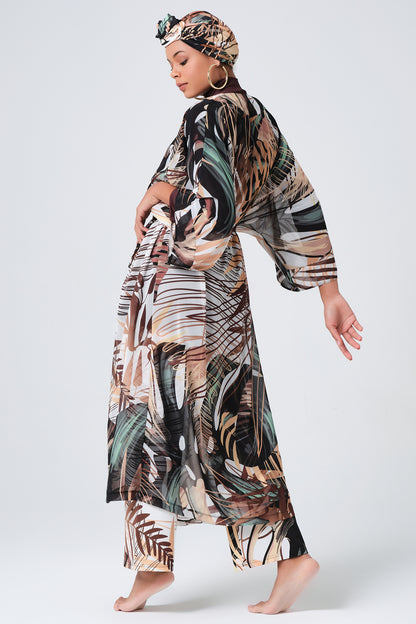 Lycra Fabric Printed Burkini & Kimono