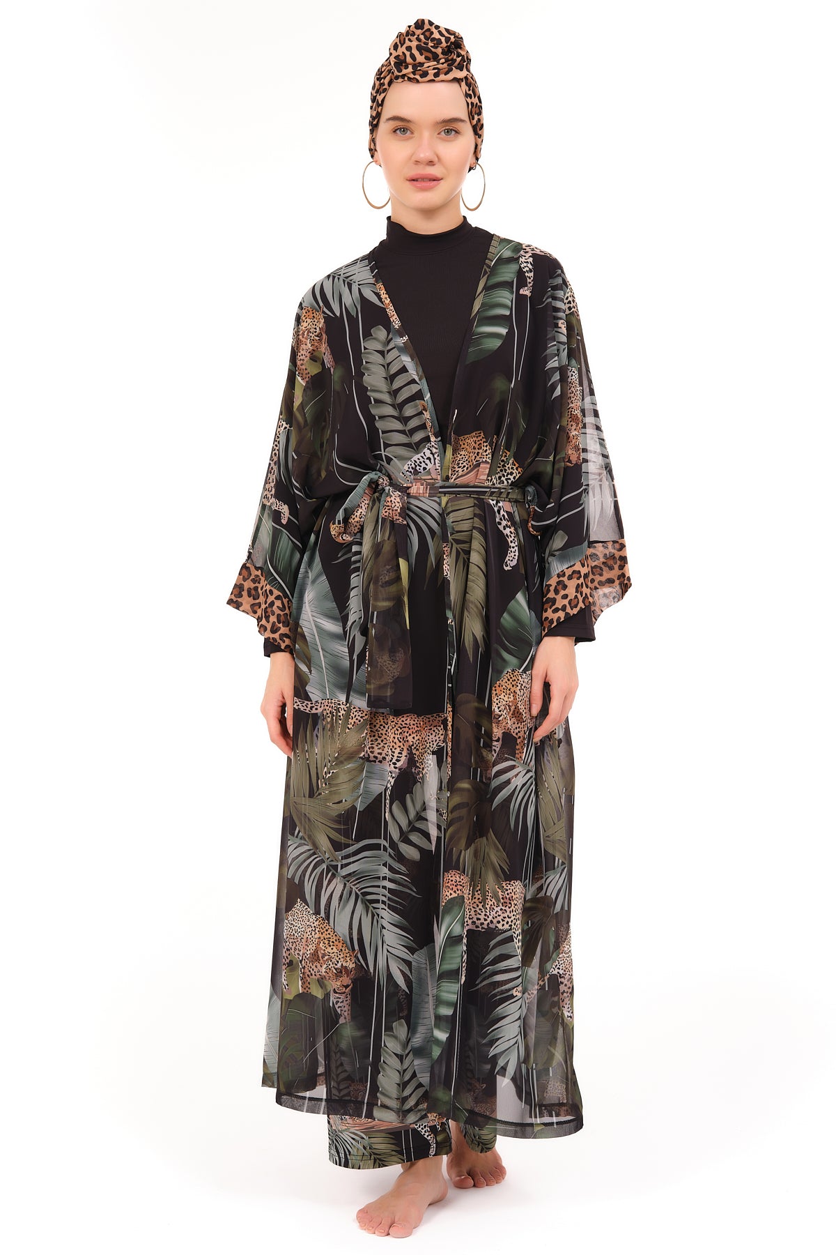 Lycra Fabric Printed Burkini & Kimono