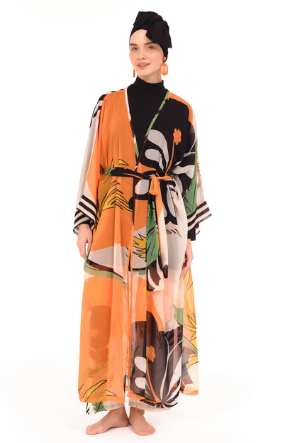 Lycra Fabric Printed Burkini & Kimono