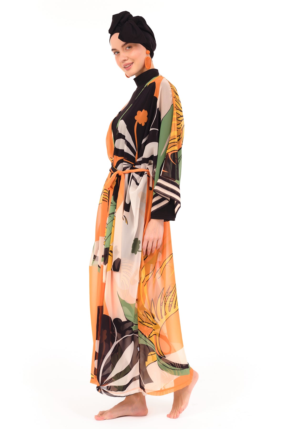 Lycra Fabric Printed Burkini & Kimono