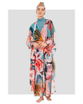 Tropical Bloom Burkini with Sheer Kimono