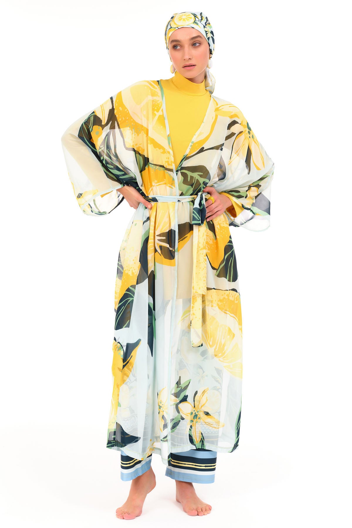 Lycra Fabric Printed Burkini & Kimono