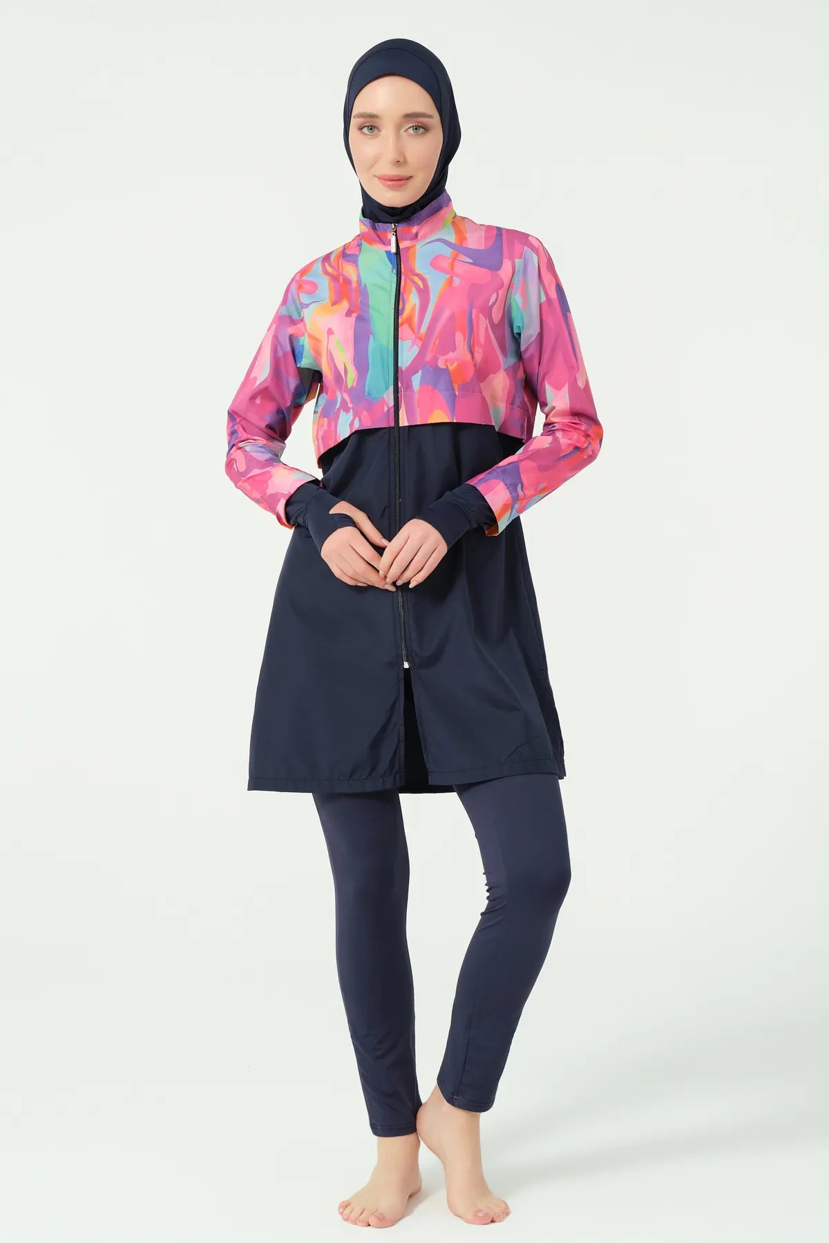 Abstract Elegance Modest Swimwear