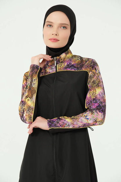 Animal Print Accented Burkini