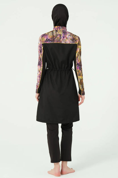 Animal Print Accented Burkini