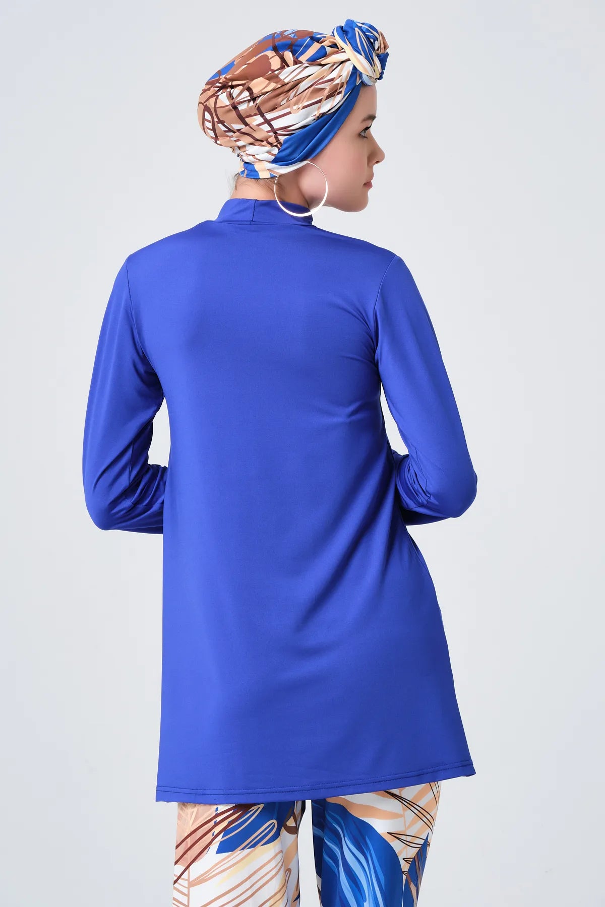 Azure Breeze Tropical Chic Modest Swimwear