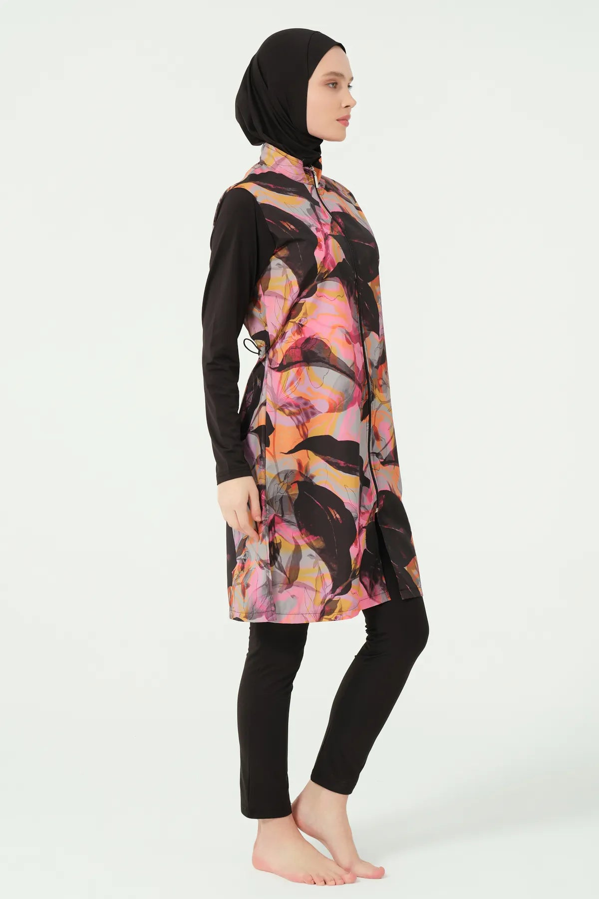 Black Abstract Art Burkini