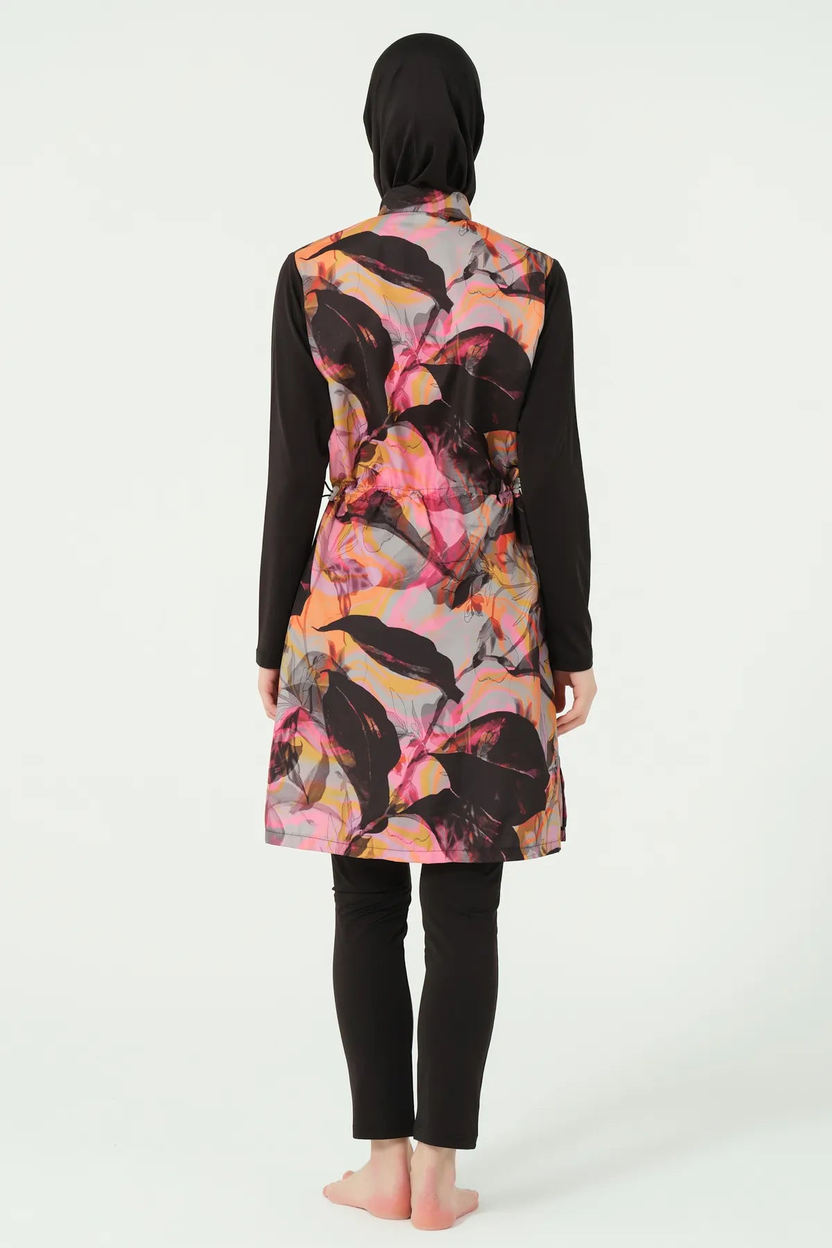 Black Abstract Art Burkini