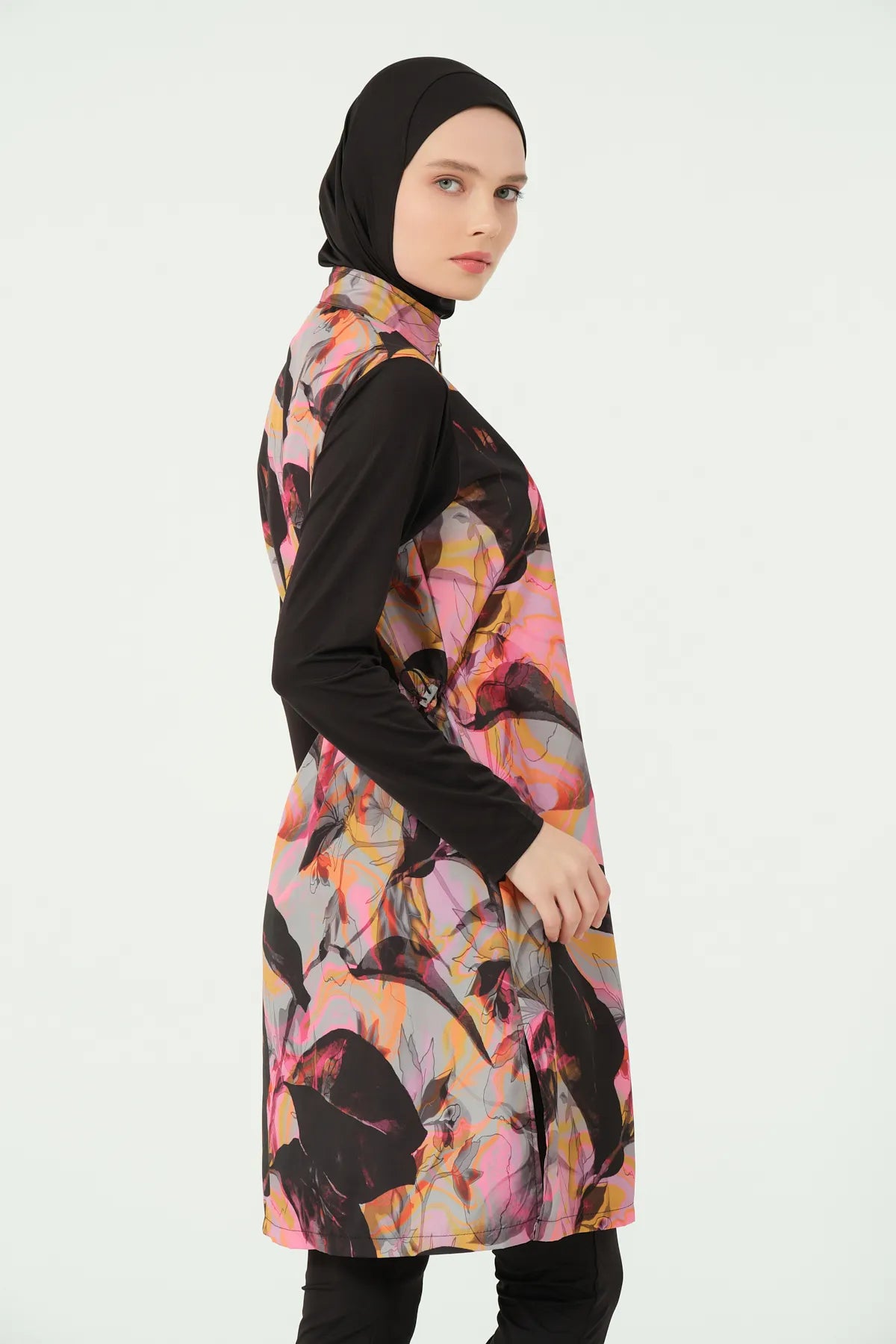 Black Abstract Art Burkini