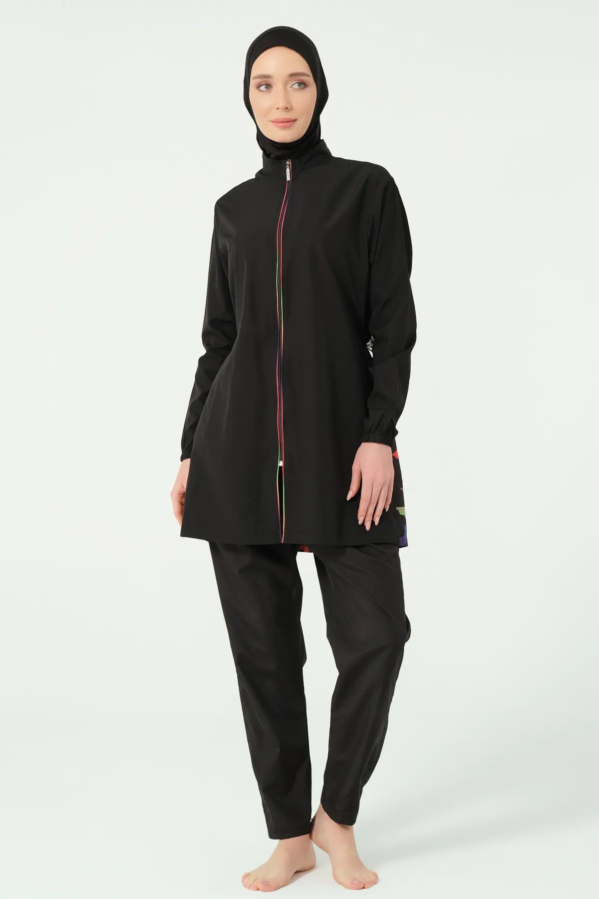 Black Edition Tropical Fringe Burkini
