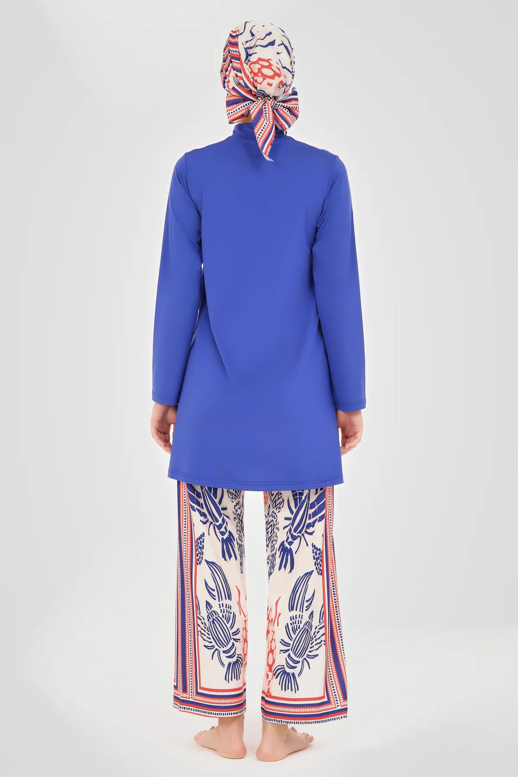 Coastal Elegance in Modest Swimwear