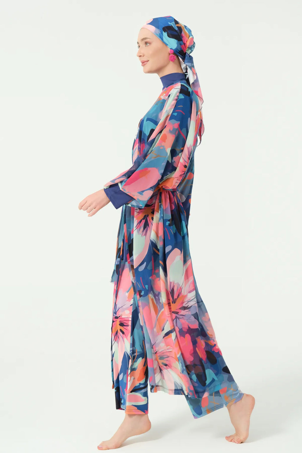 Floral Print Sheer Kimono