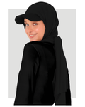 Long Swim Hijab with Integrated Cap – Black