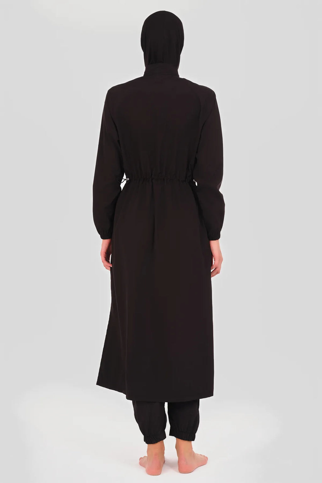 Modest Full-Length Burkini with Neon Accents