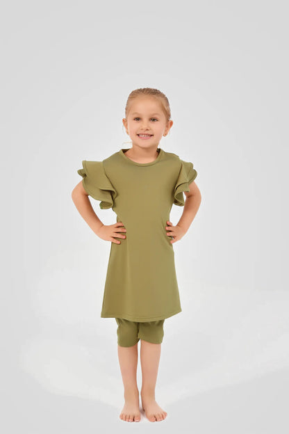 Modest Kids Swimwear Olive Green