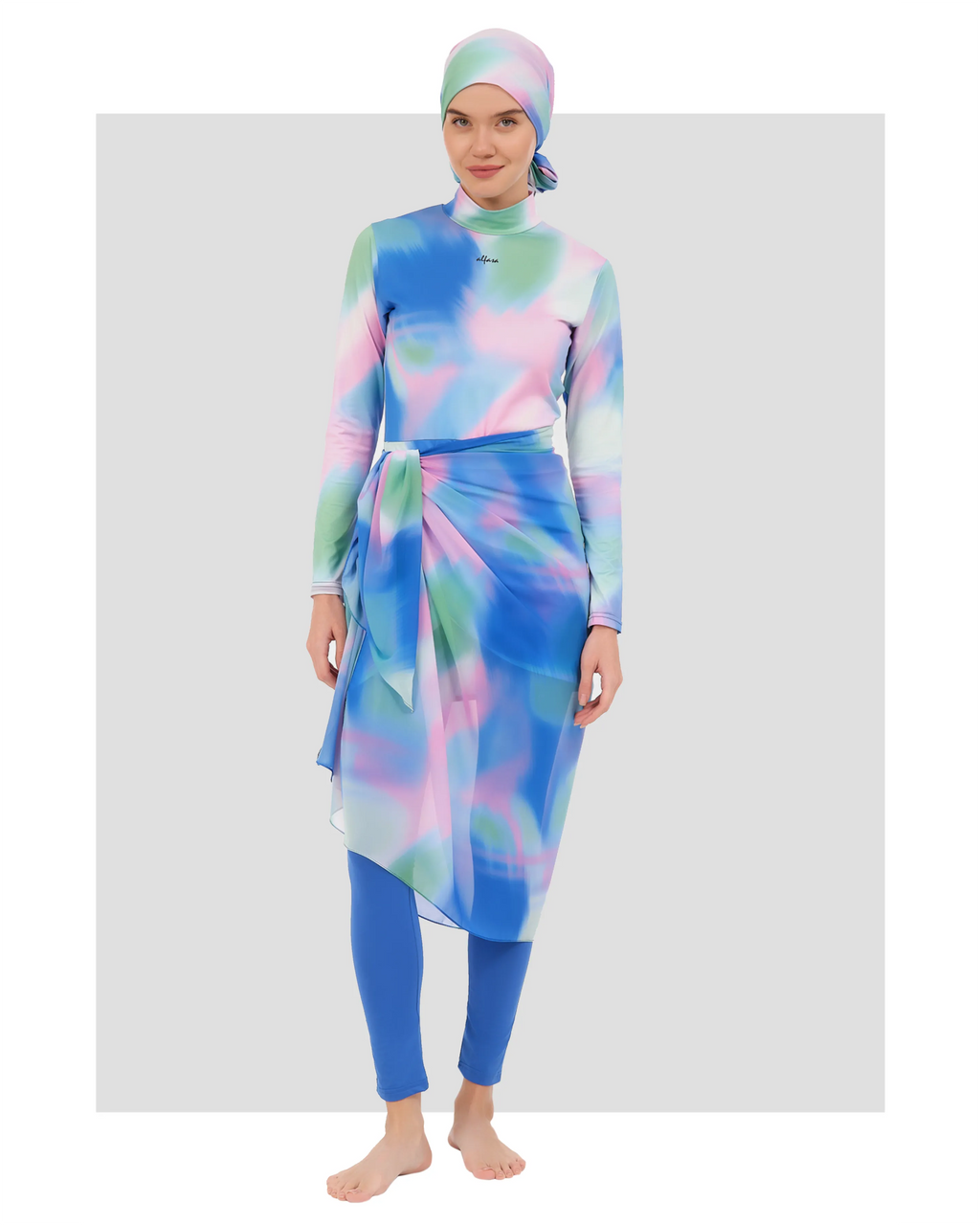 Modest Pastel Tie-Dye Sarong