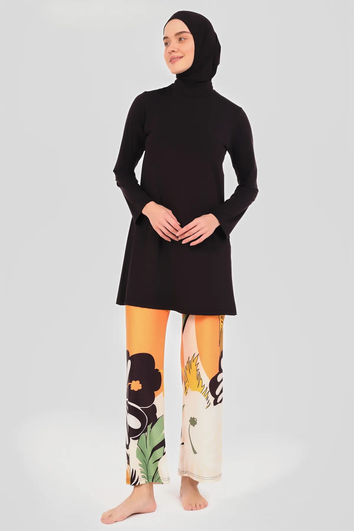 Noir Tropic Modest Swimwear