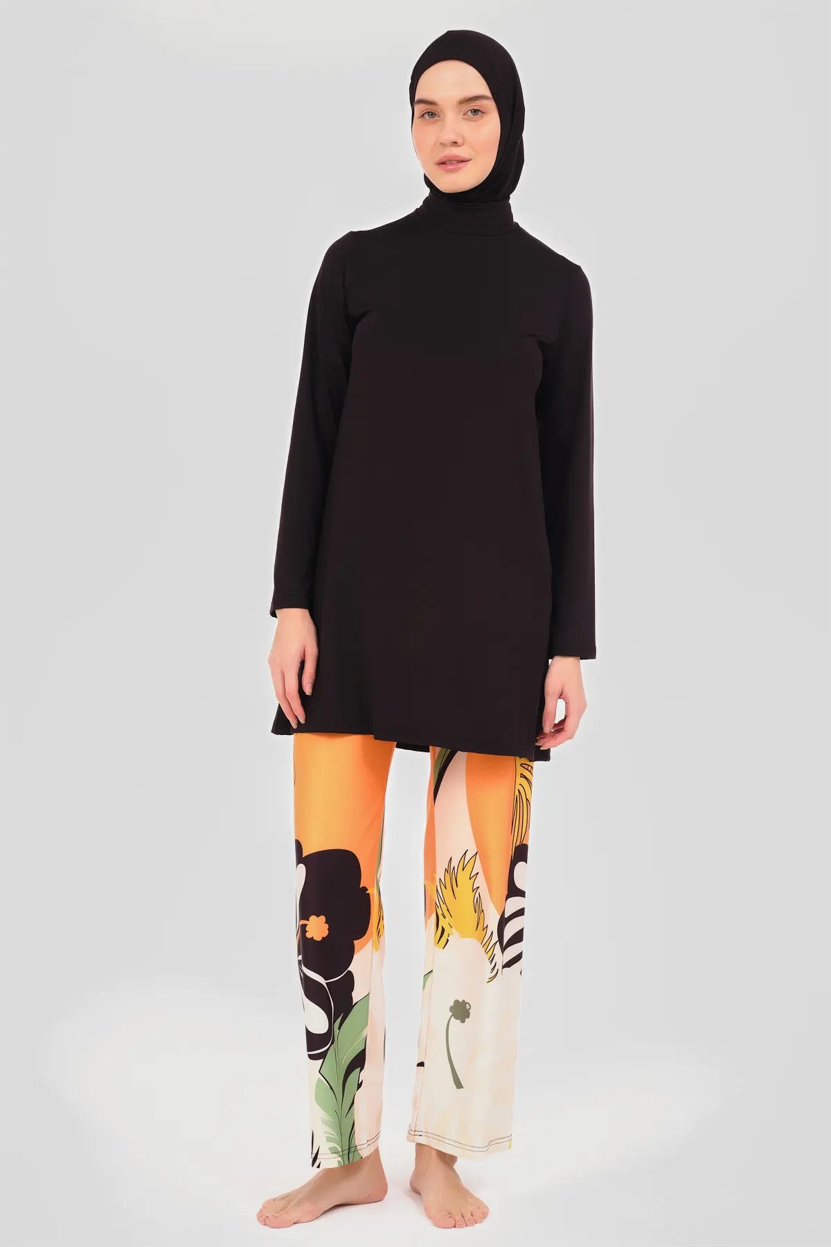 Noir Tropic Modest Swimwear