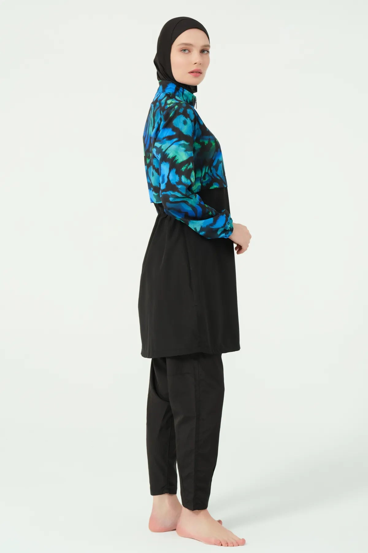 Full Set Burkini & Luxury Sheer Kaftan Kimono