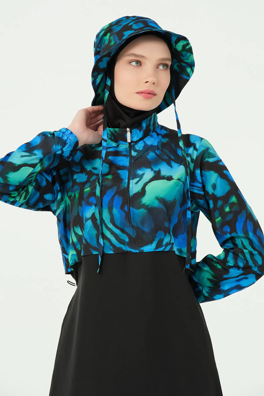 Full Set Burkini & Luxury Sheer Kaftan Kimono