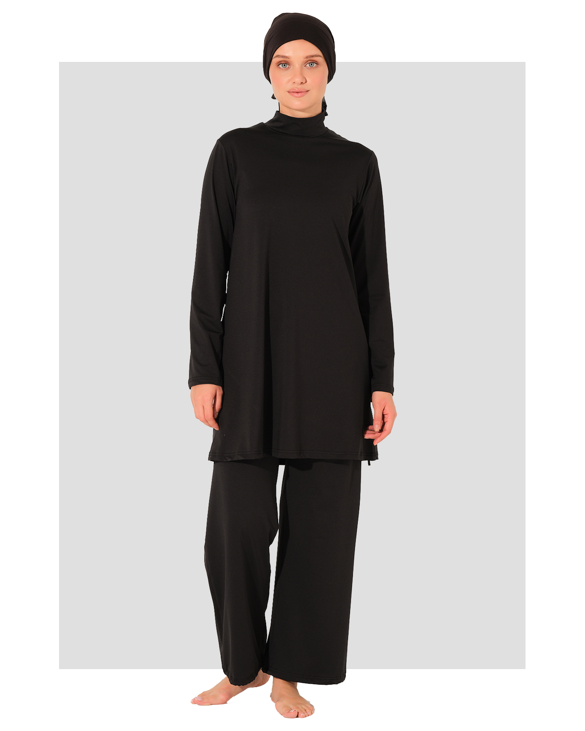 Black Base Layer Modest Swimsuit