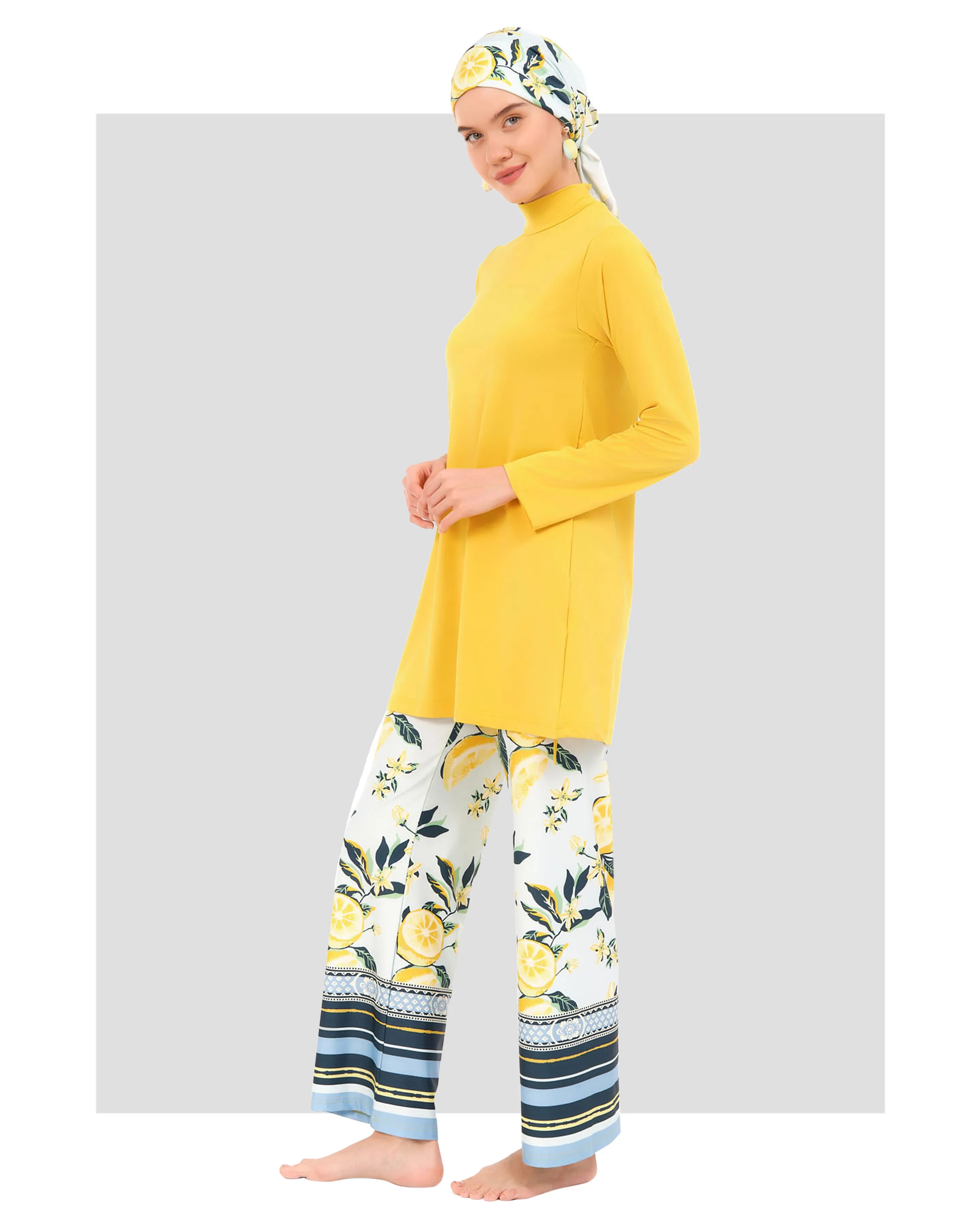 Sicilian Lemon Fresh & Vibrant Modest Swimwear