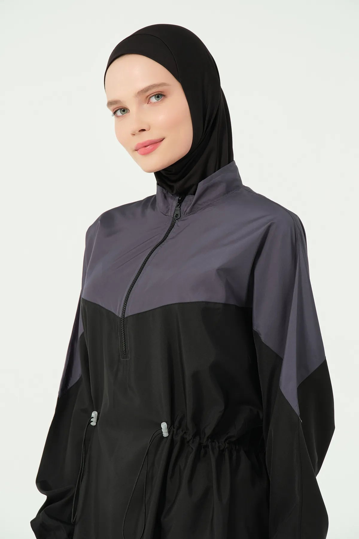 Sporty Monochrome Modest Swimwear