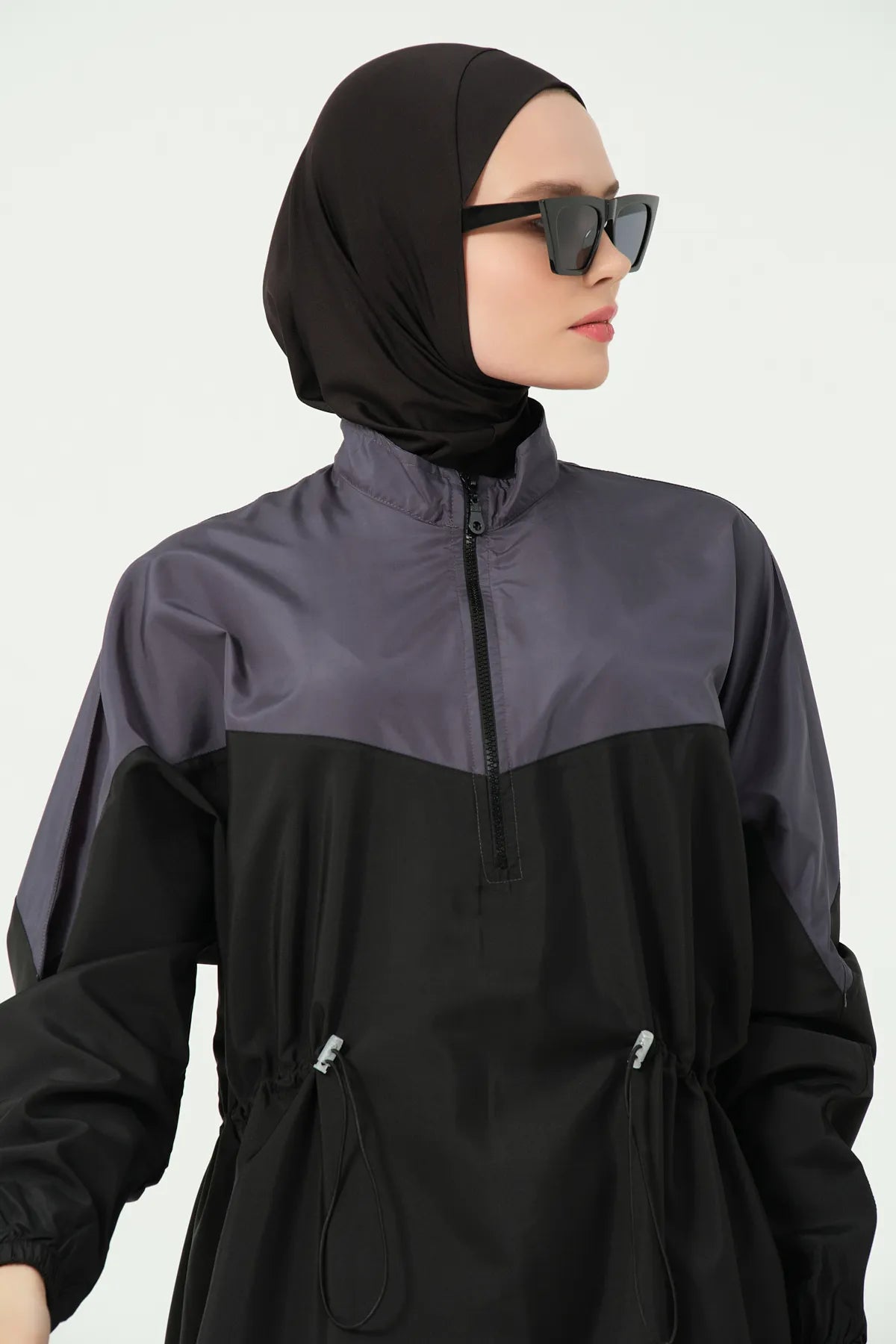 Sporty Monochrome Modest Swimwear