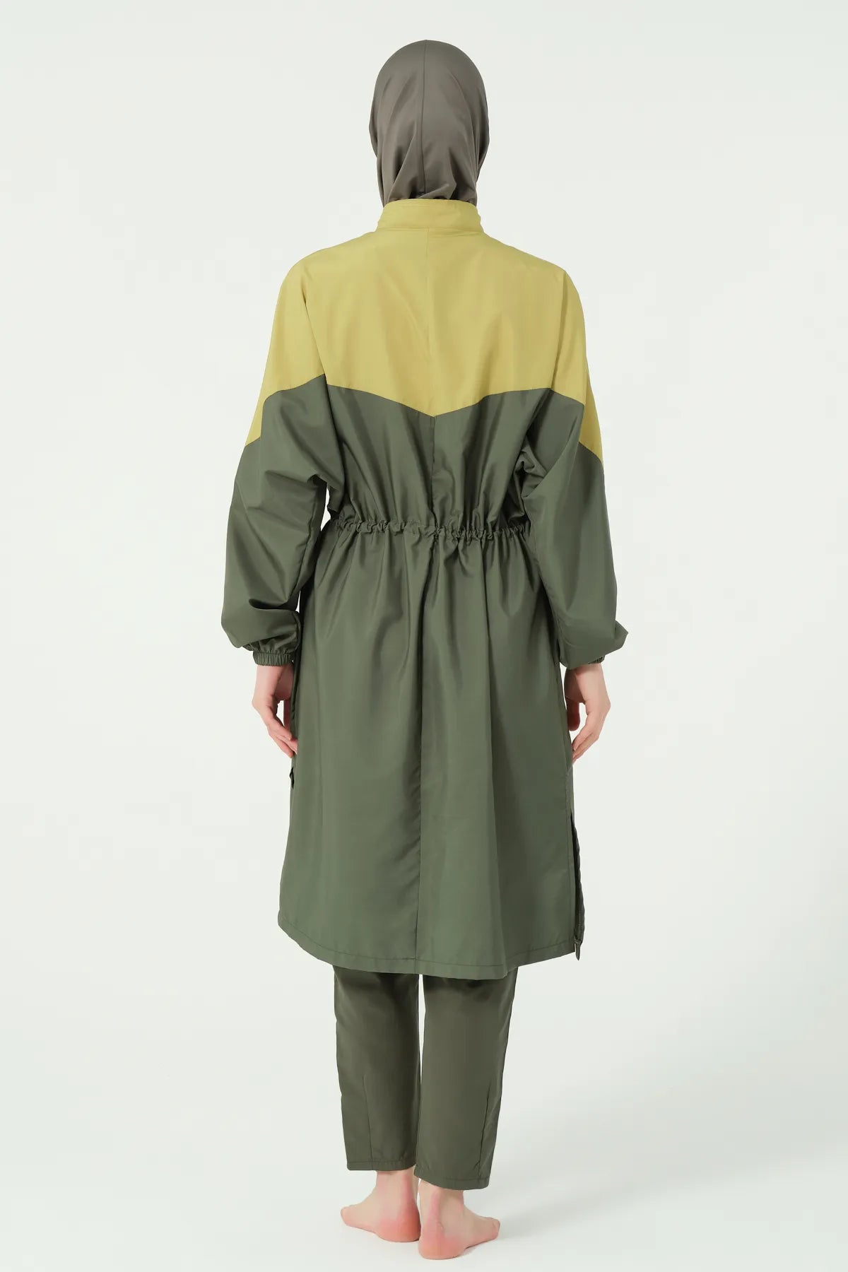 Sporty Two-Tone  Modest Swimwear