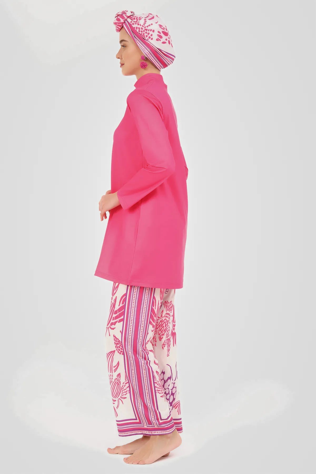 Tropical Fuchsia Modest Swimwear
