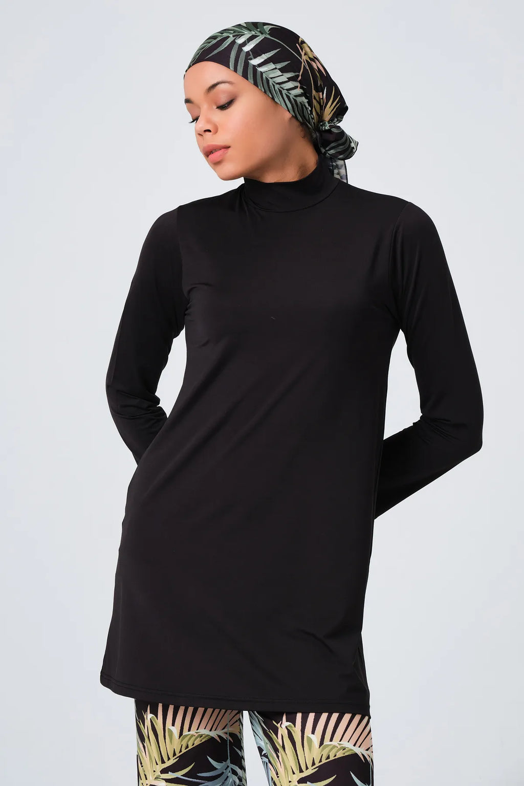 Tropical Palm Modest Swimwear