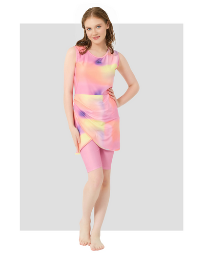Vibrant Pink Modest Swimwear Set