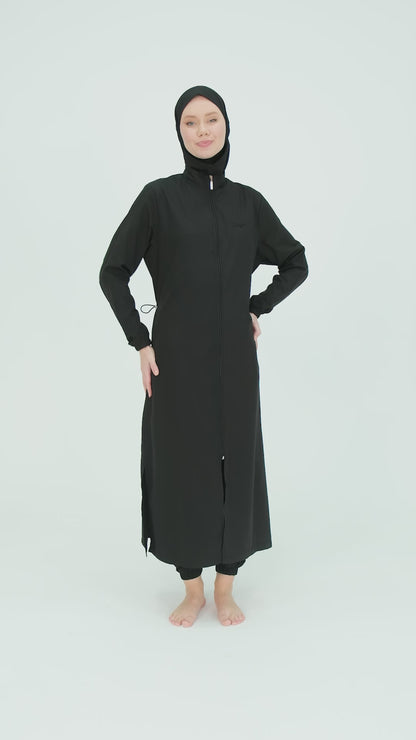 Modest Black Burkini Full-Length