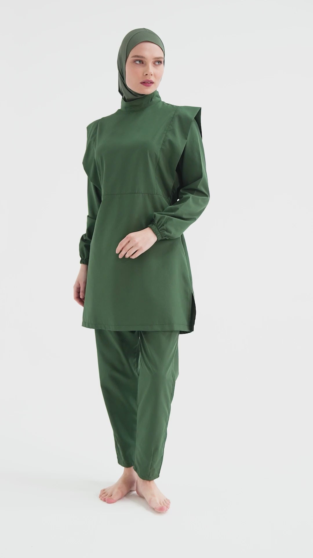 Elegant Khaki Modest Swimsuit