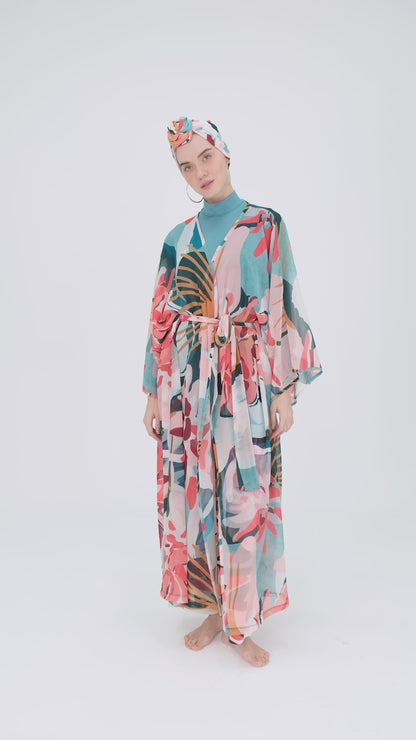 Lycra Fabric Printed Burkini & Kimono