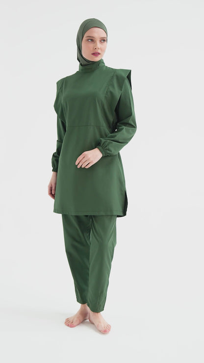 Elegant Khaki Modest Swimsuit