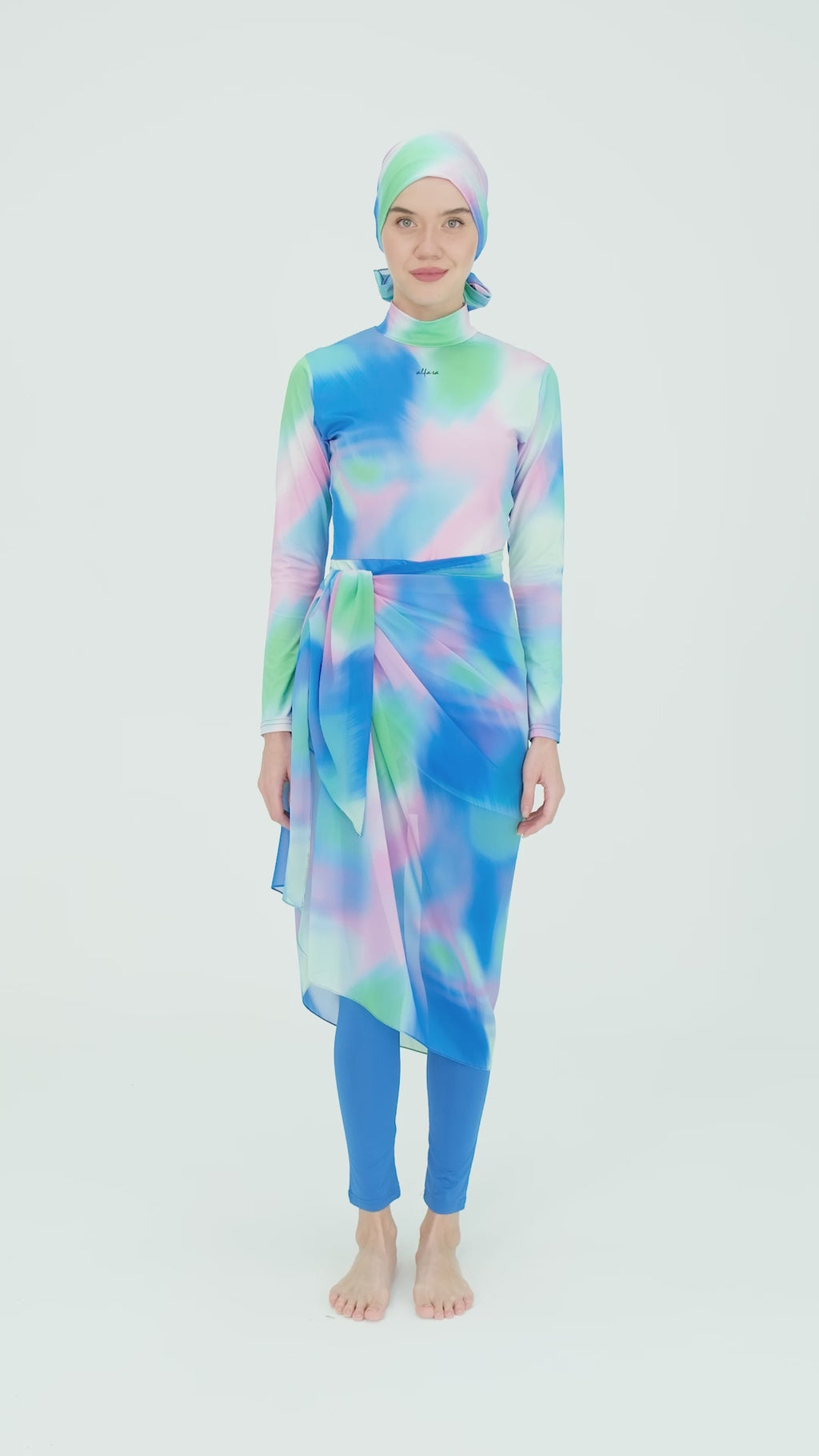 Modest Pastel Tie-Dye Sarong