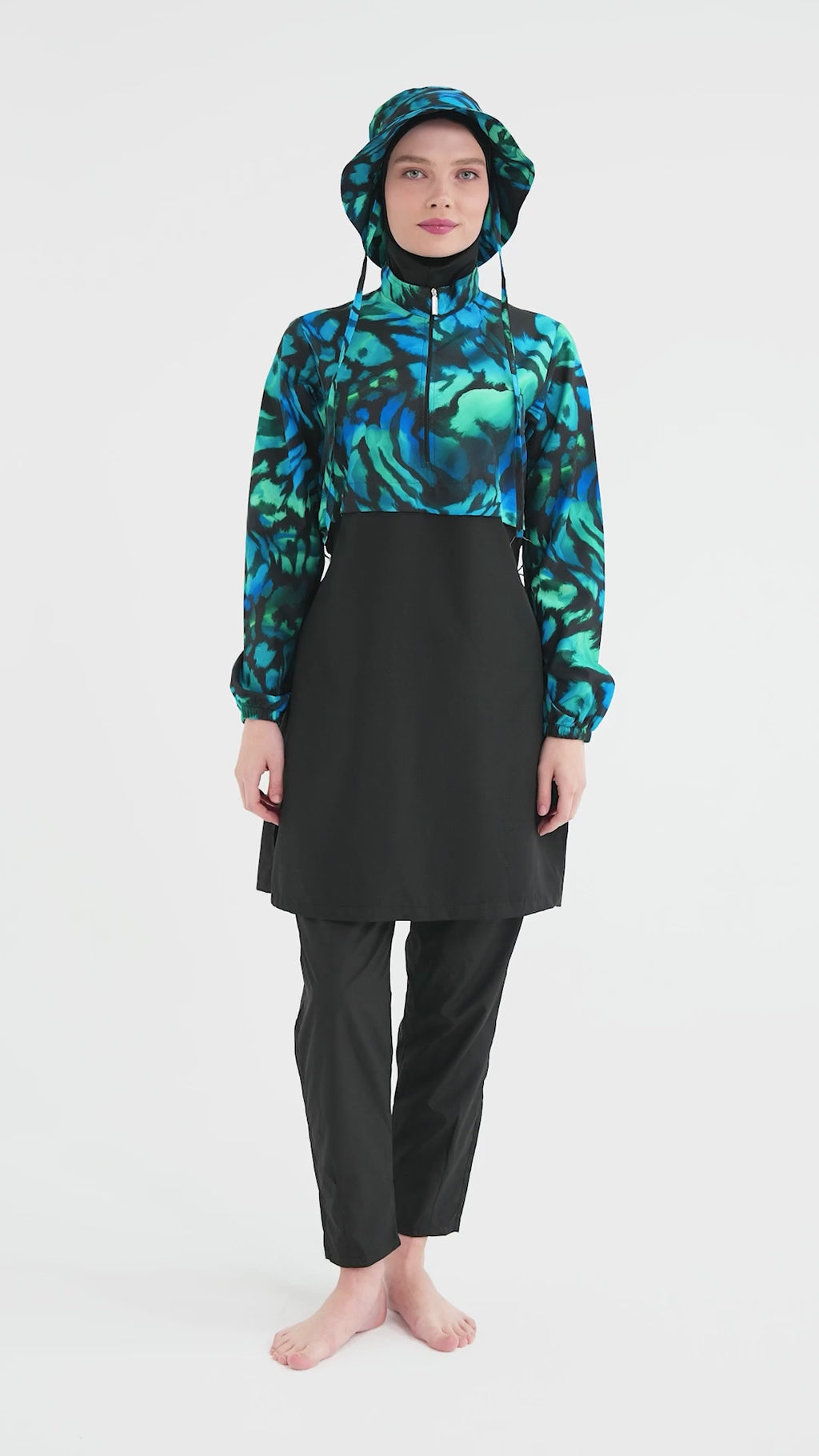 Ocean-Inspired Modest Swimwear