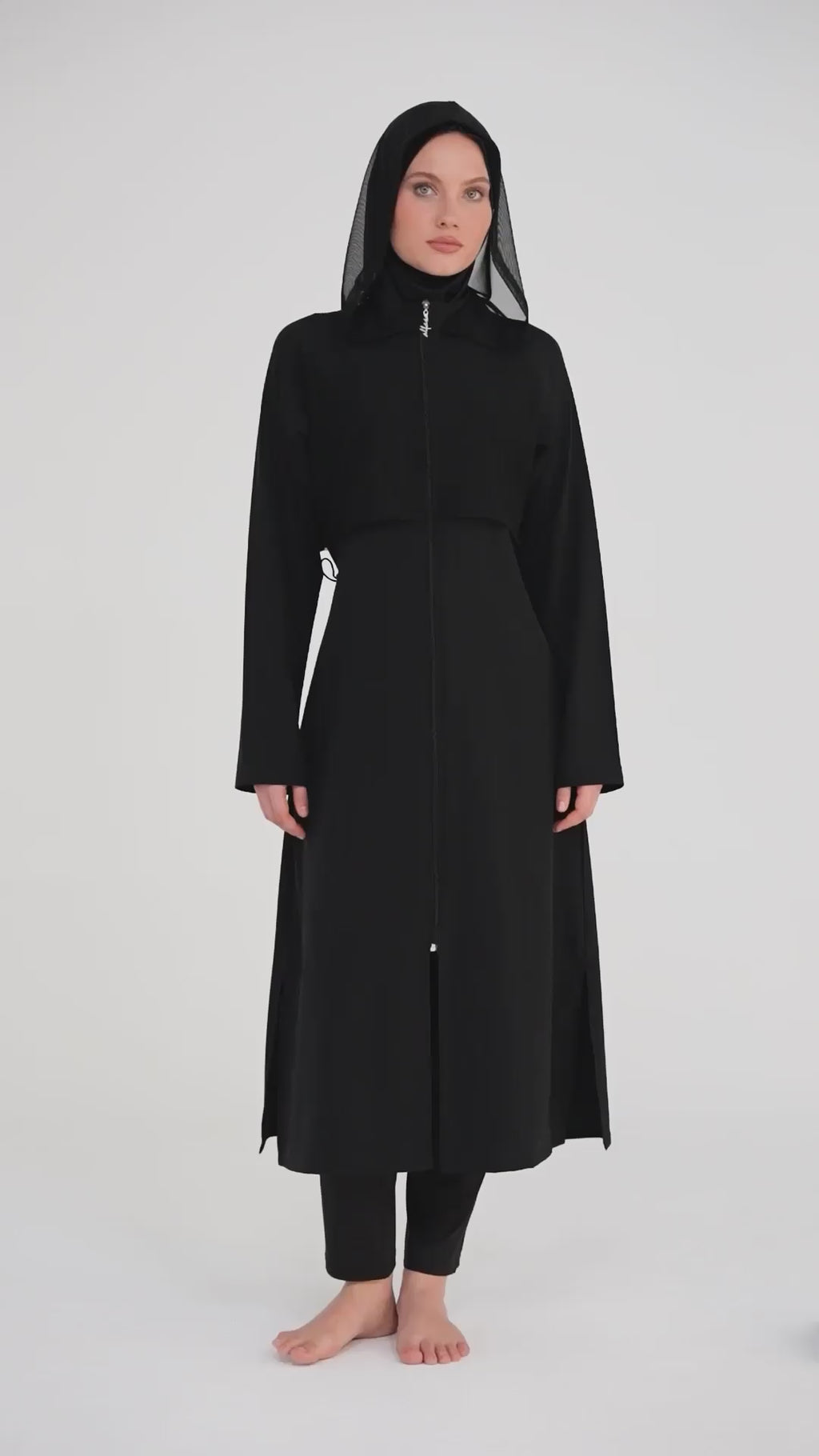 Black Modest Swimwear Set