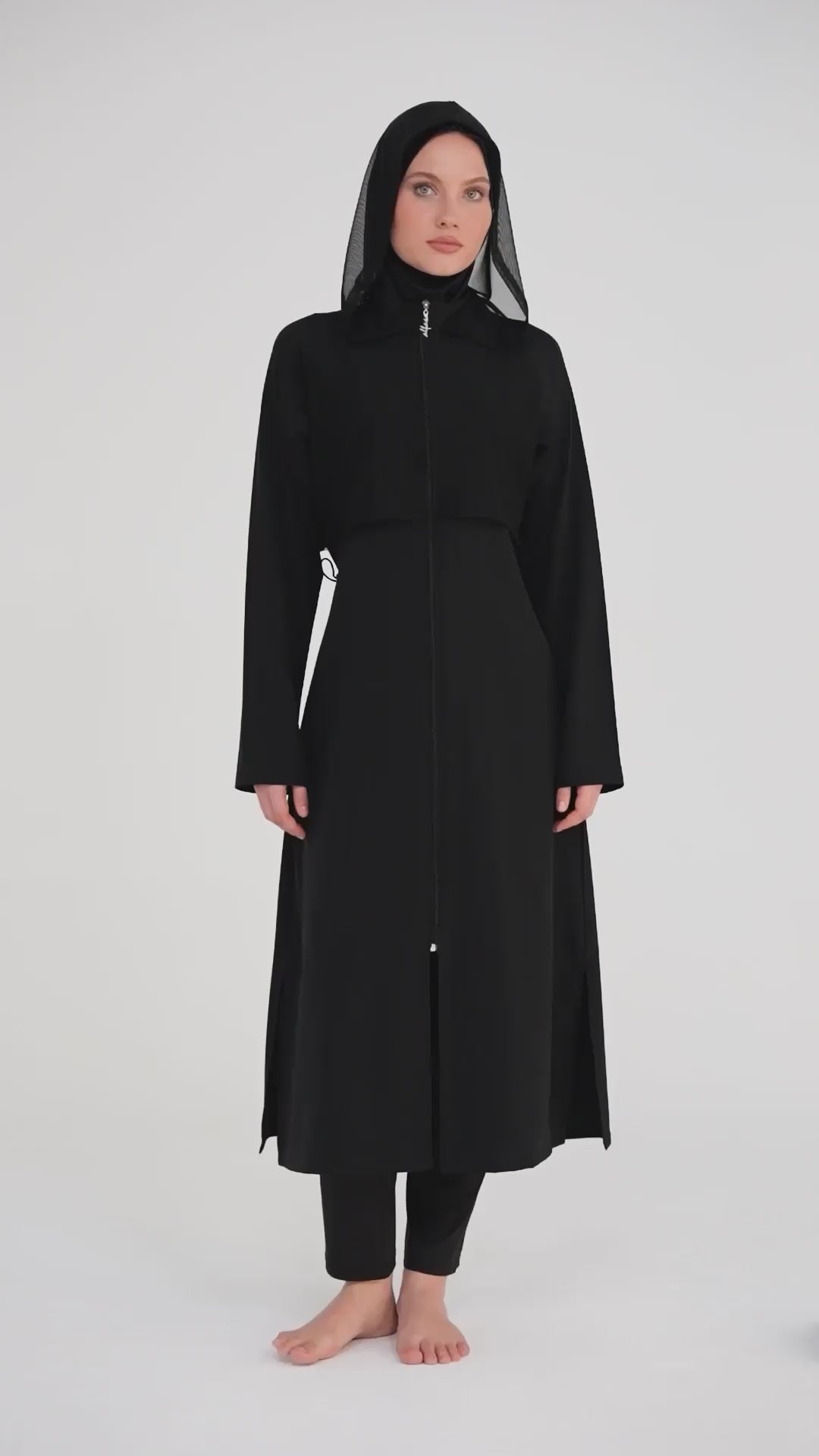 Black Modest Swimwear Set