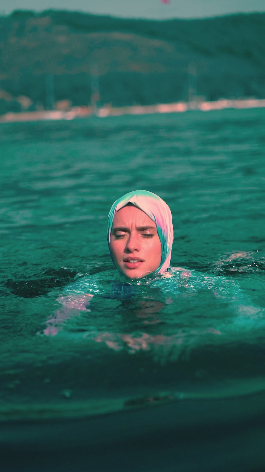 Modest Pastel Tie-Dye Burkini