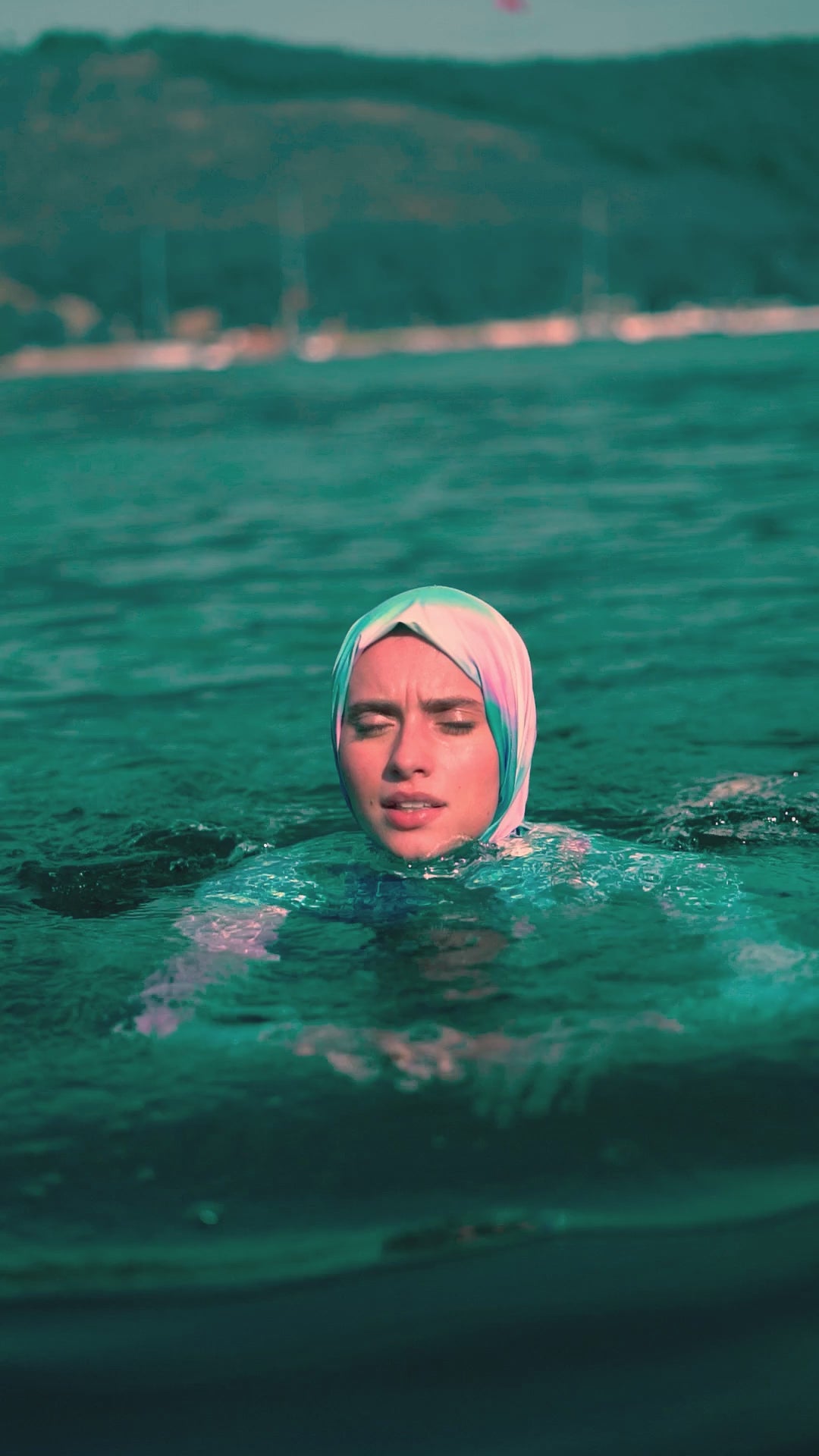 Modest Pastel Tie-Dye Burkini