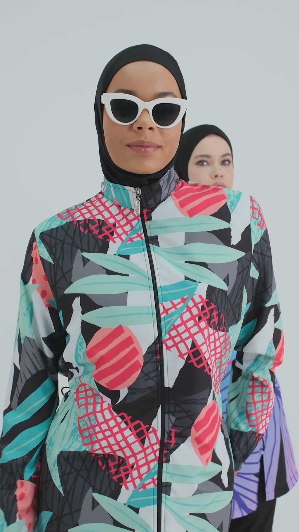 Tropical Print Parachute  Burkini
