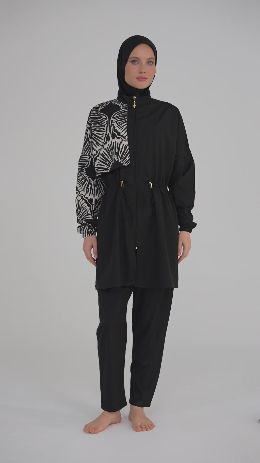 Full Set Black Modest Swimwear