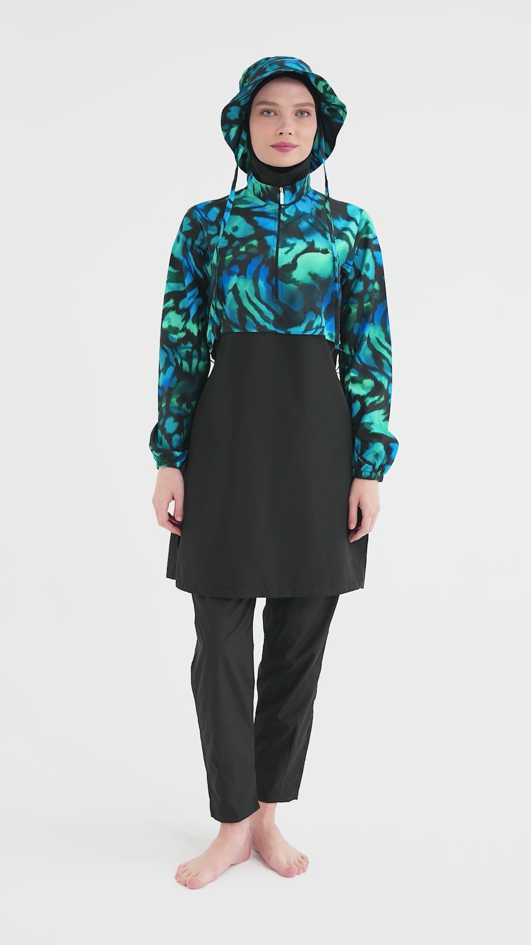 Ocean-Inspired Modest Swimwear