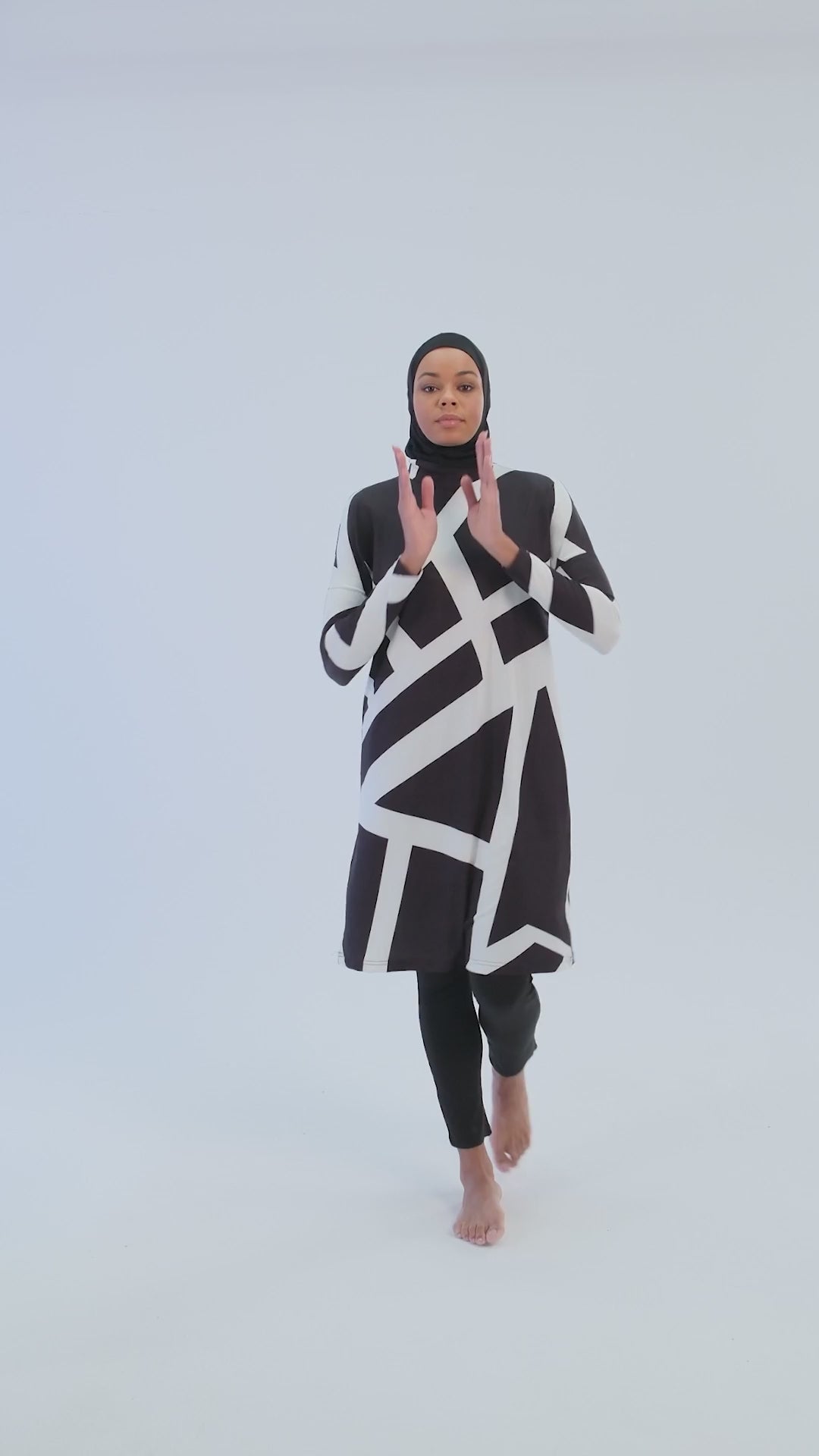 Geometric Elegance Modern Swimwear