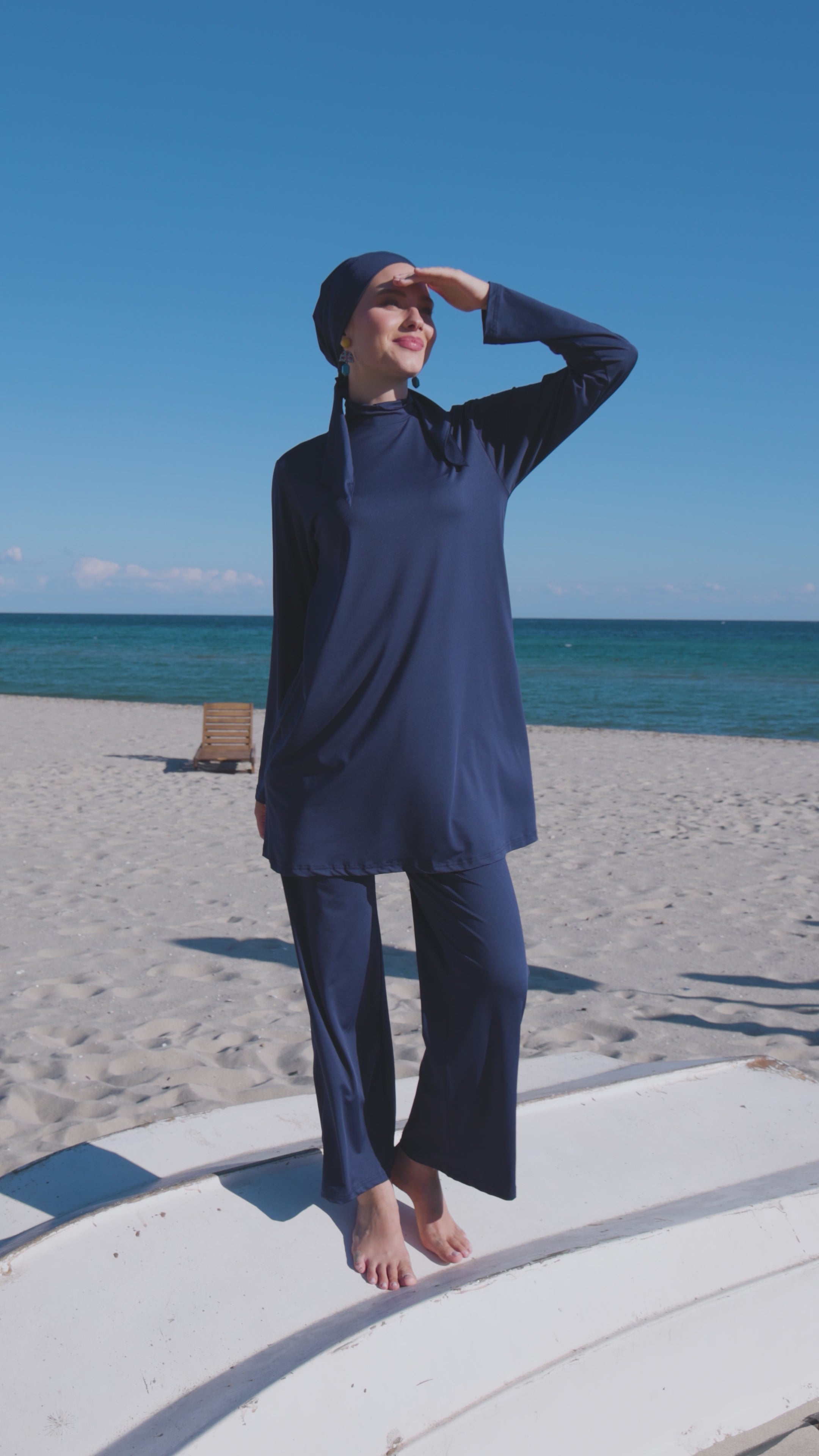 Black Base Layer Modest Swimsuit